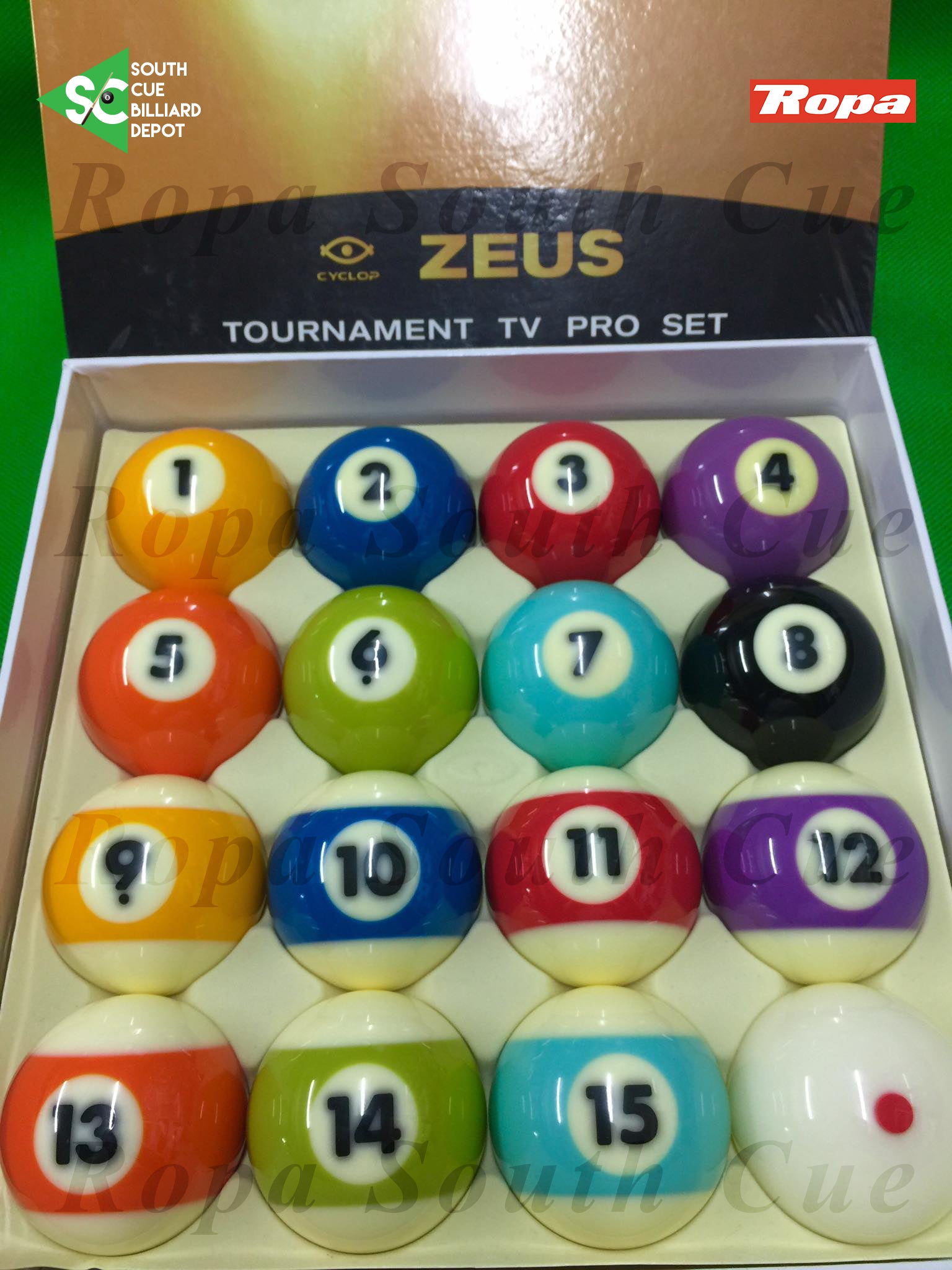 Cyclops Zeus Pool Balls TV Set